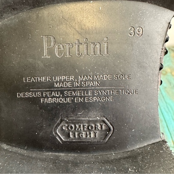 PERTINI Leather Shoes With Black Stones Size 39 Steampunk - Picture 8 of 12